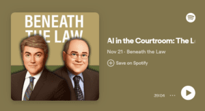 Beneath the Law: AI in the Courtroom