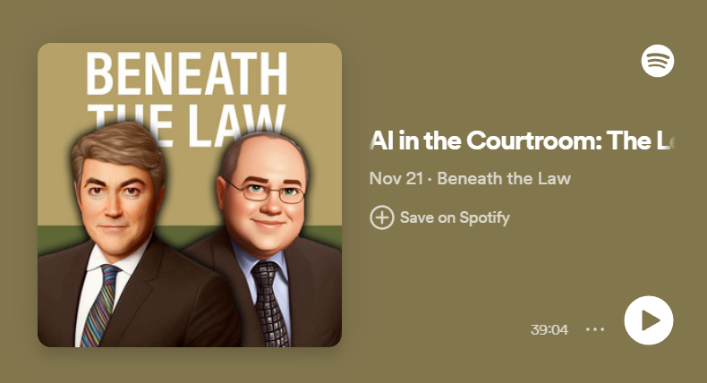 Beneath the Law: AI in the Courtroom